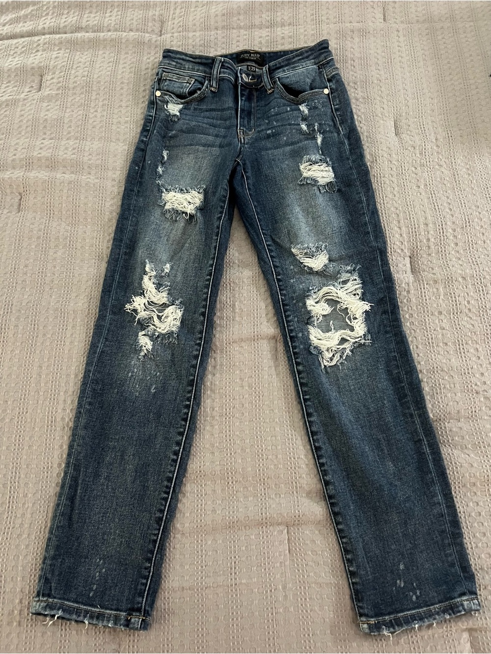 Judy Blue distressed bleached jeans boyfriend fit 1/25